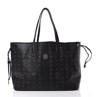 MCM Visetos Large Liz Reversible Shopper Tote Black 2 of 15