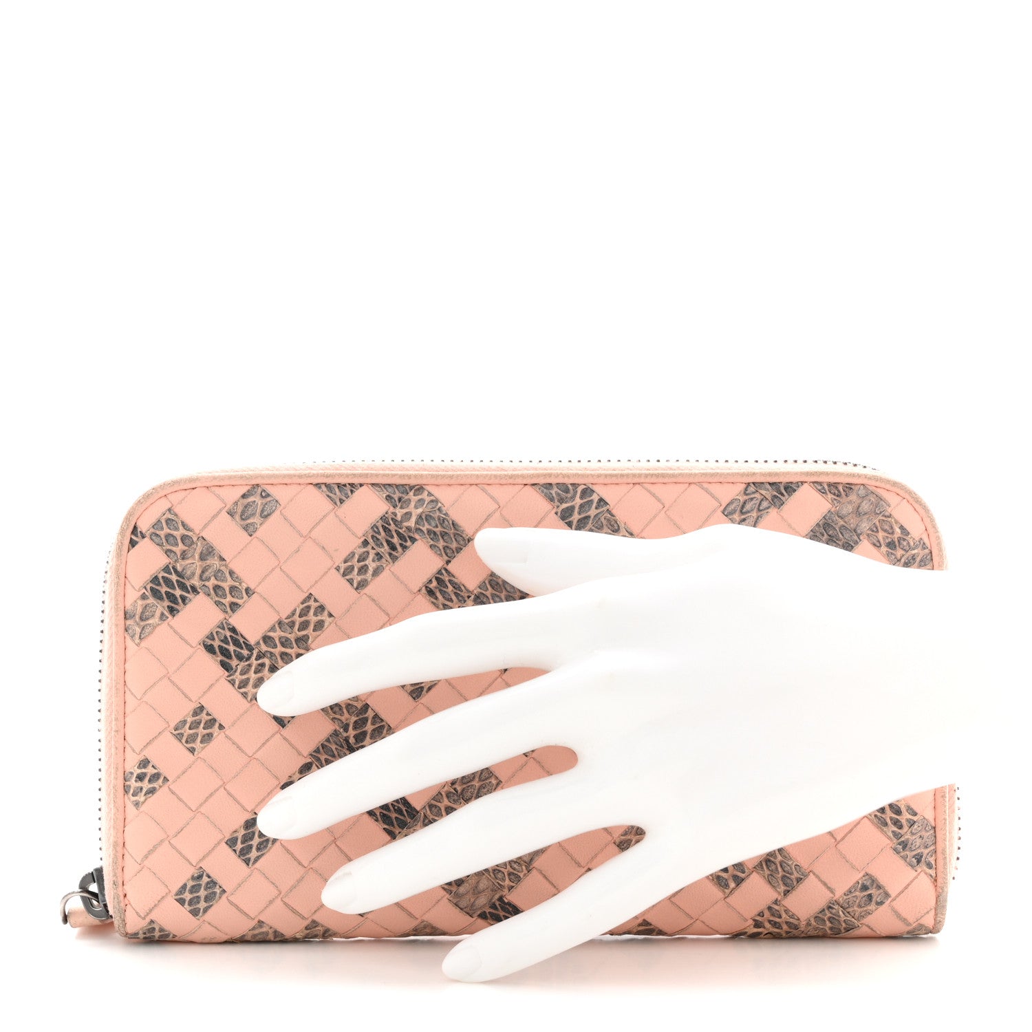 Bottega Veneta Nappa Intrecciato Ayers Zip Around Wallet Flamingo 2 of 10