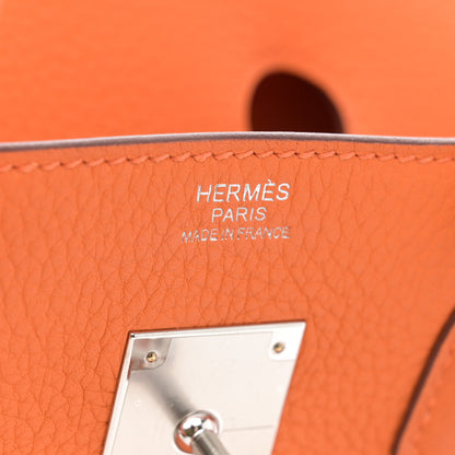 Hermes Taurillon Clemence Birkin 30 Orange 6 of 12