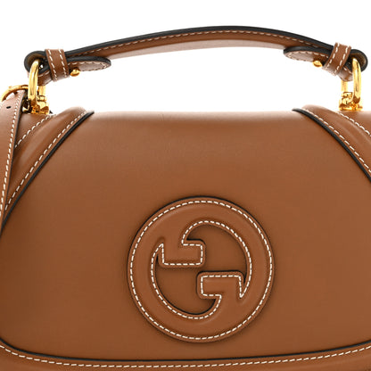 Gucci Calfskin Medium Blondie Top Handle Flap Bag Light Brown 8 of 11