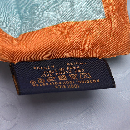 Louis Vuitton Silk Monogram Wave Square Scarf Rose 5 of 5