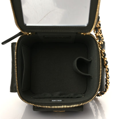 Chanel Lambskin Quilted Polly Pocket Top Vanity With Chain Khaki 4 of 11