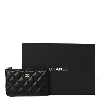 Chanel Lambskin Quilted Small No. 5 Cosmetic Case Black 12 of 12