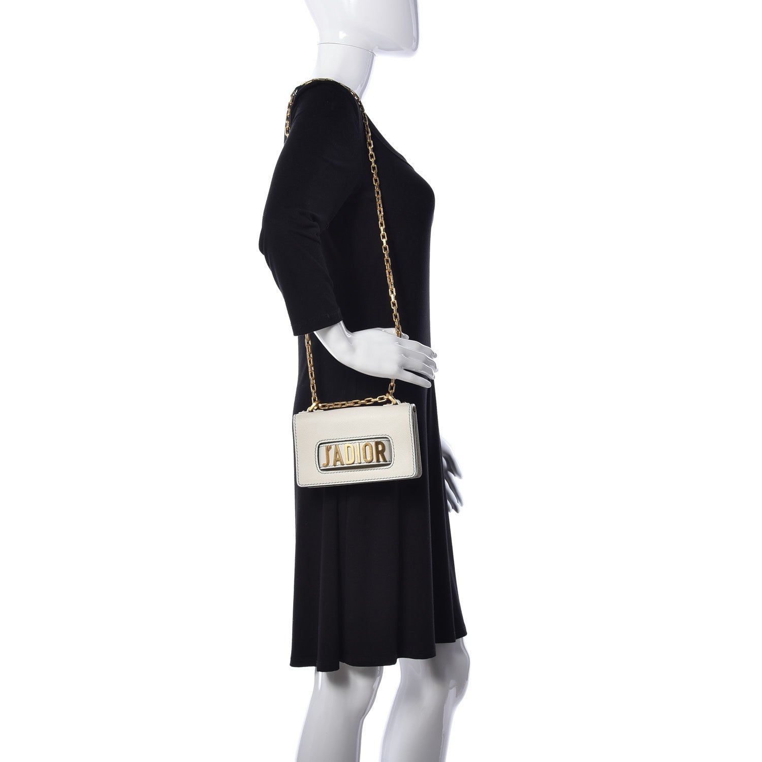 Christian Dior Calfskin J'Adior Chain Flap Bag Off White 2 of 11