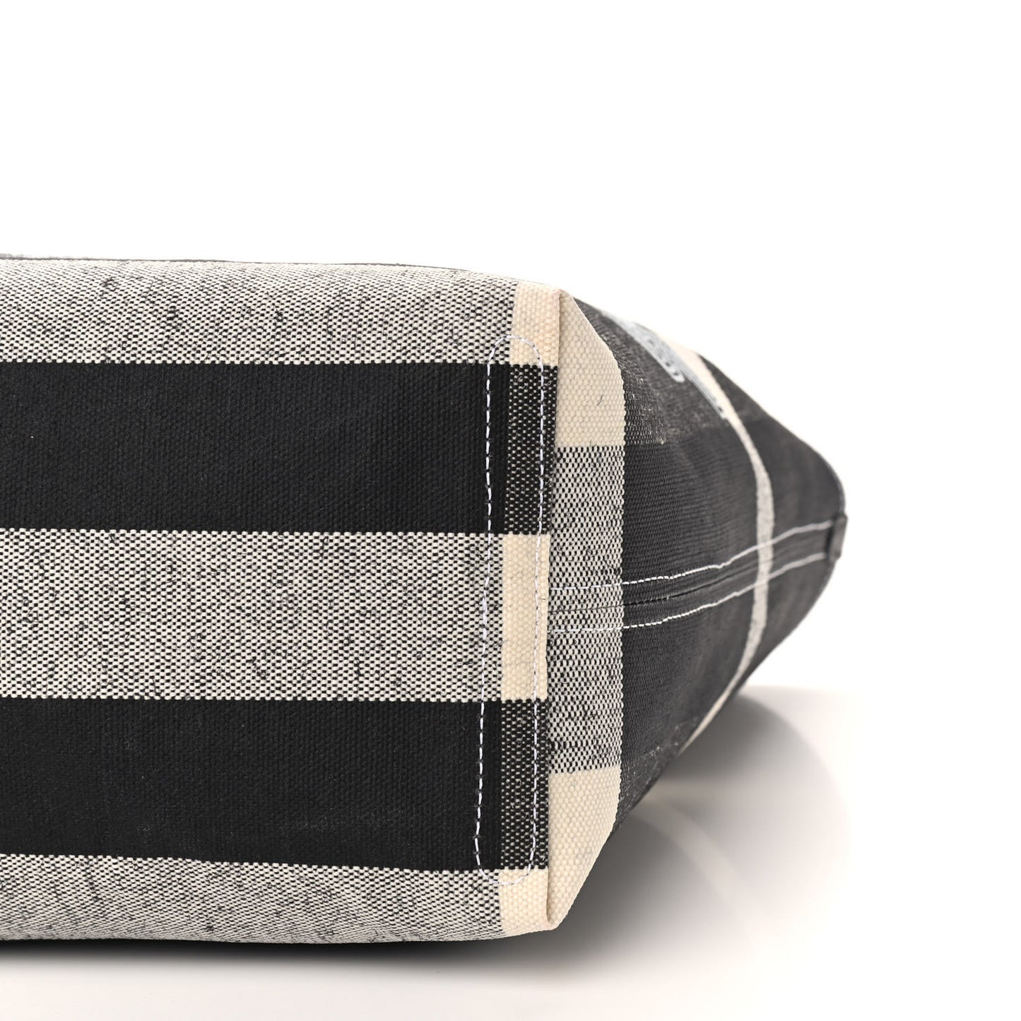 Coated Canvas Mega Check Medium Doodle Tote Black