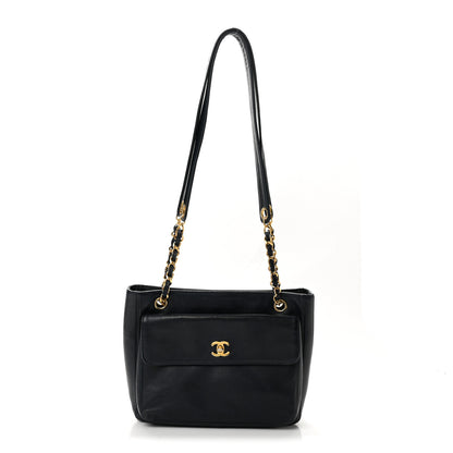 Chanel Caviar Flap CC Shoulder Bag Navy 1 of 13