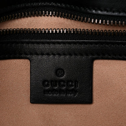 Gucci Calfskin Matelasse Small GG Marmont Shoulder Bag Black 6 of 20