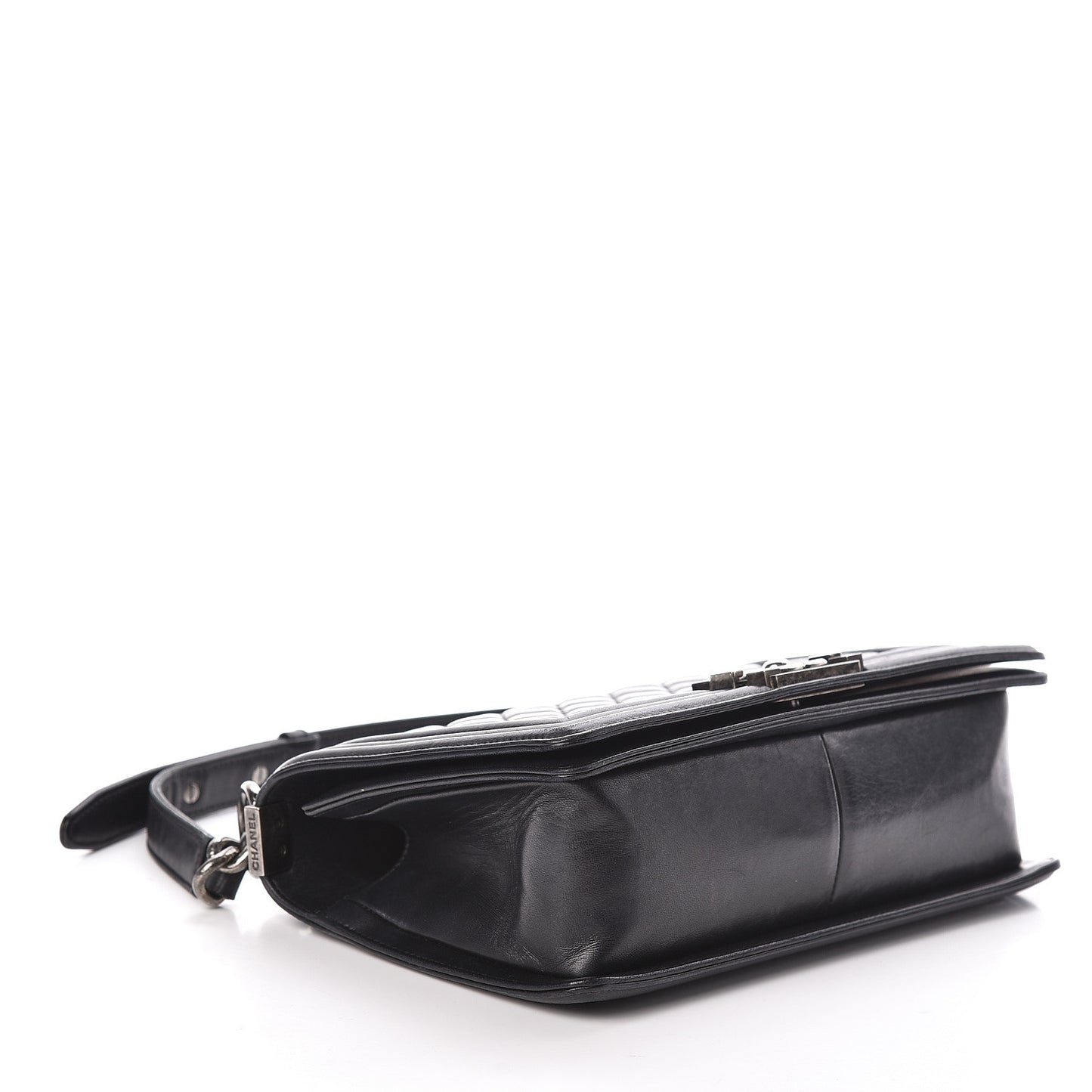 Calfskin Quilted Medium Boy Flap Black