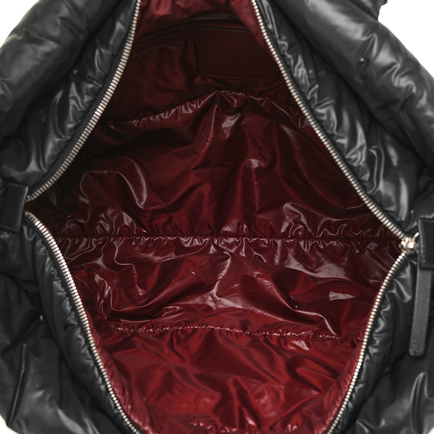 Nylon Quilted Large Coco Cocoon Tote Black