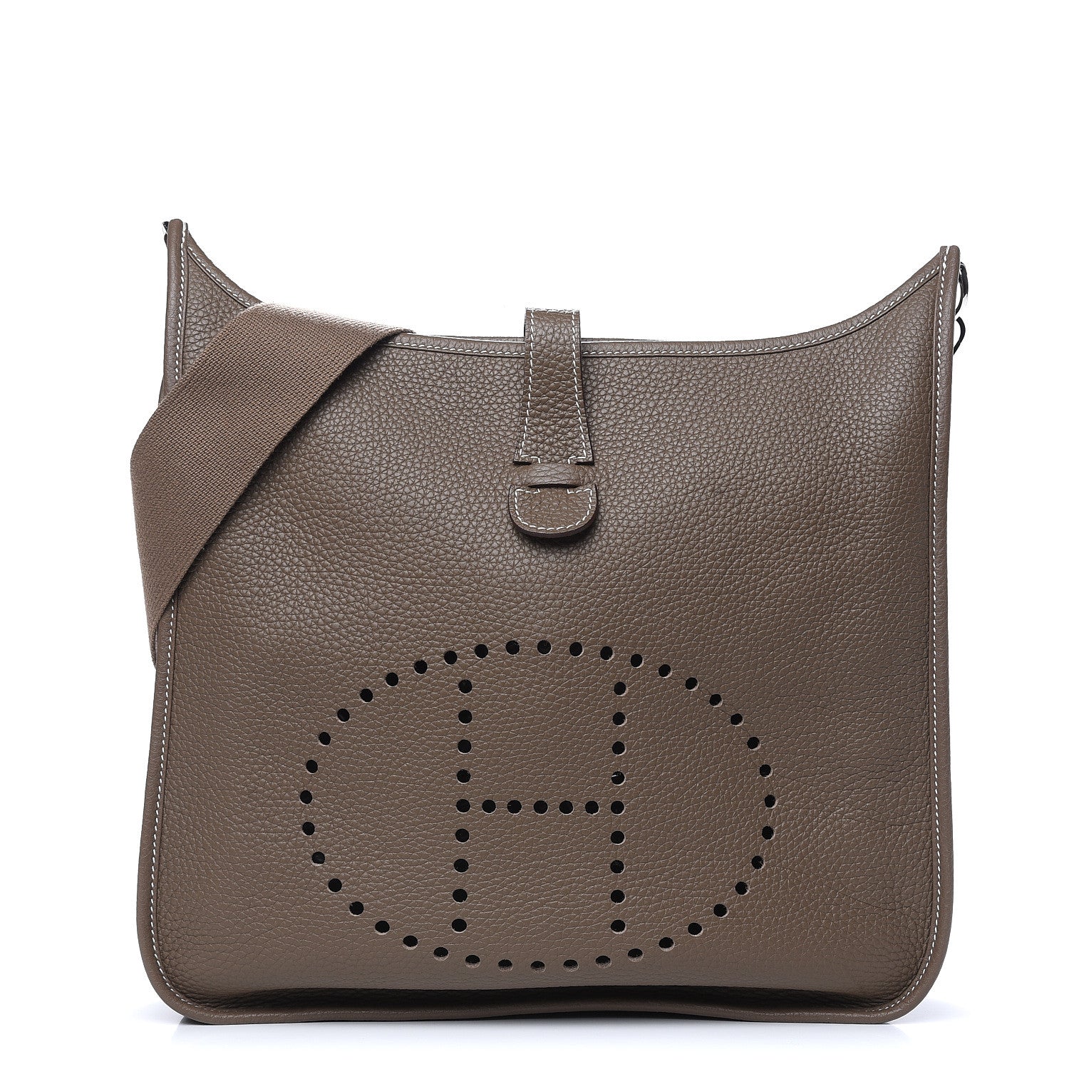 Hermes Taurillon Clemence Evelyne III GM Etoupe 1 of 13