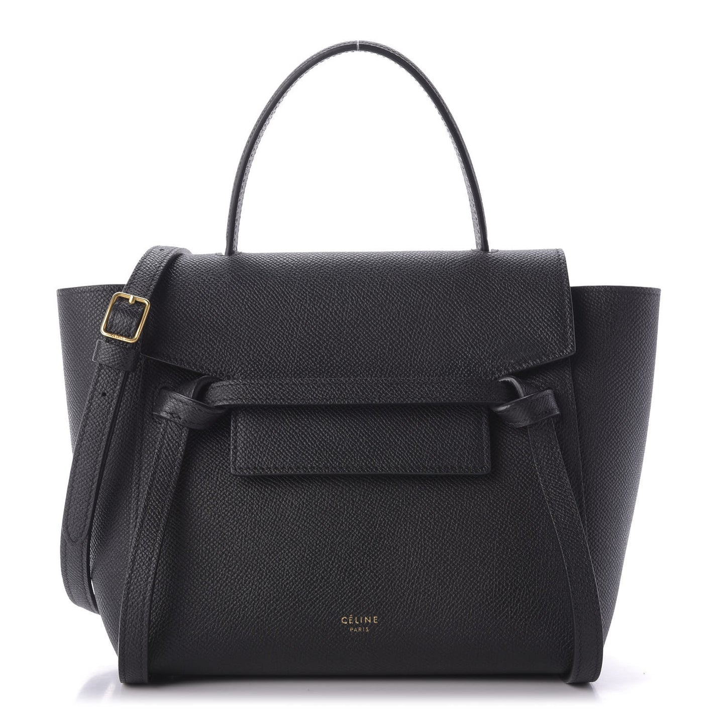 Grained Calfskin Nano Belt Bag Black