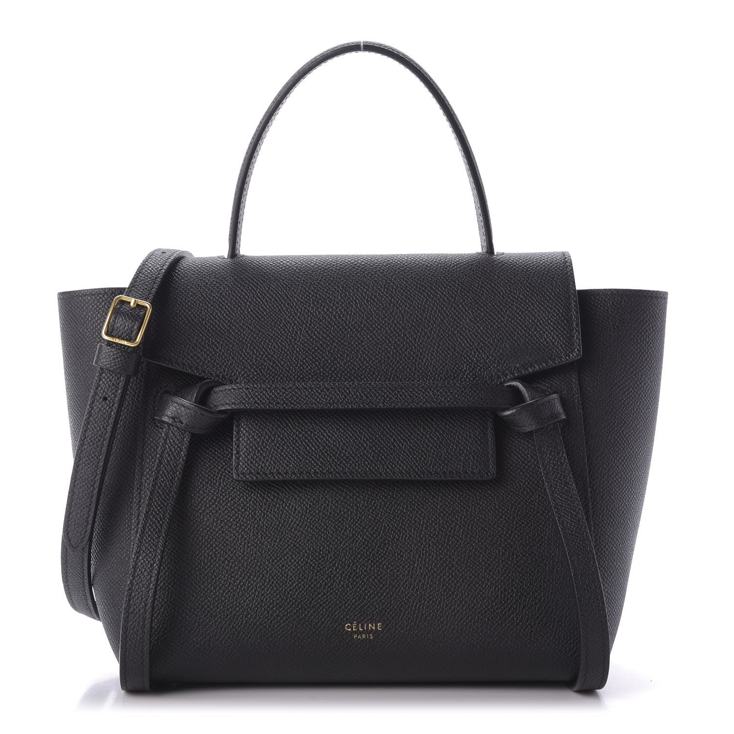 Celine Grained Calfskin Nano Belt Bag Black 1 of 9