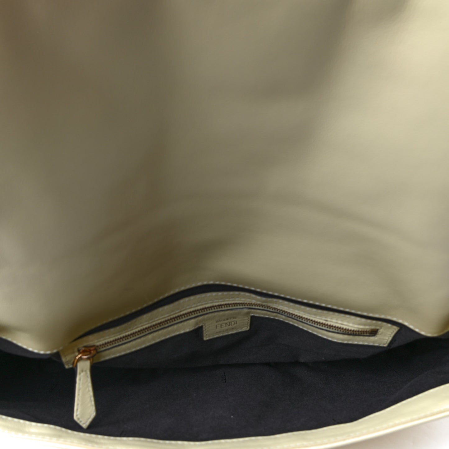 Nappa FF 1974 Embossed Large Baguette Banana