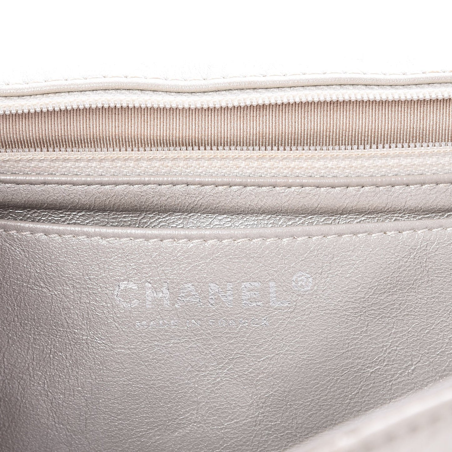 Metallic Lambskin Quilted Maxi Single Flap Silver