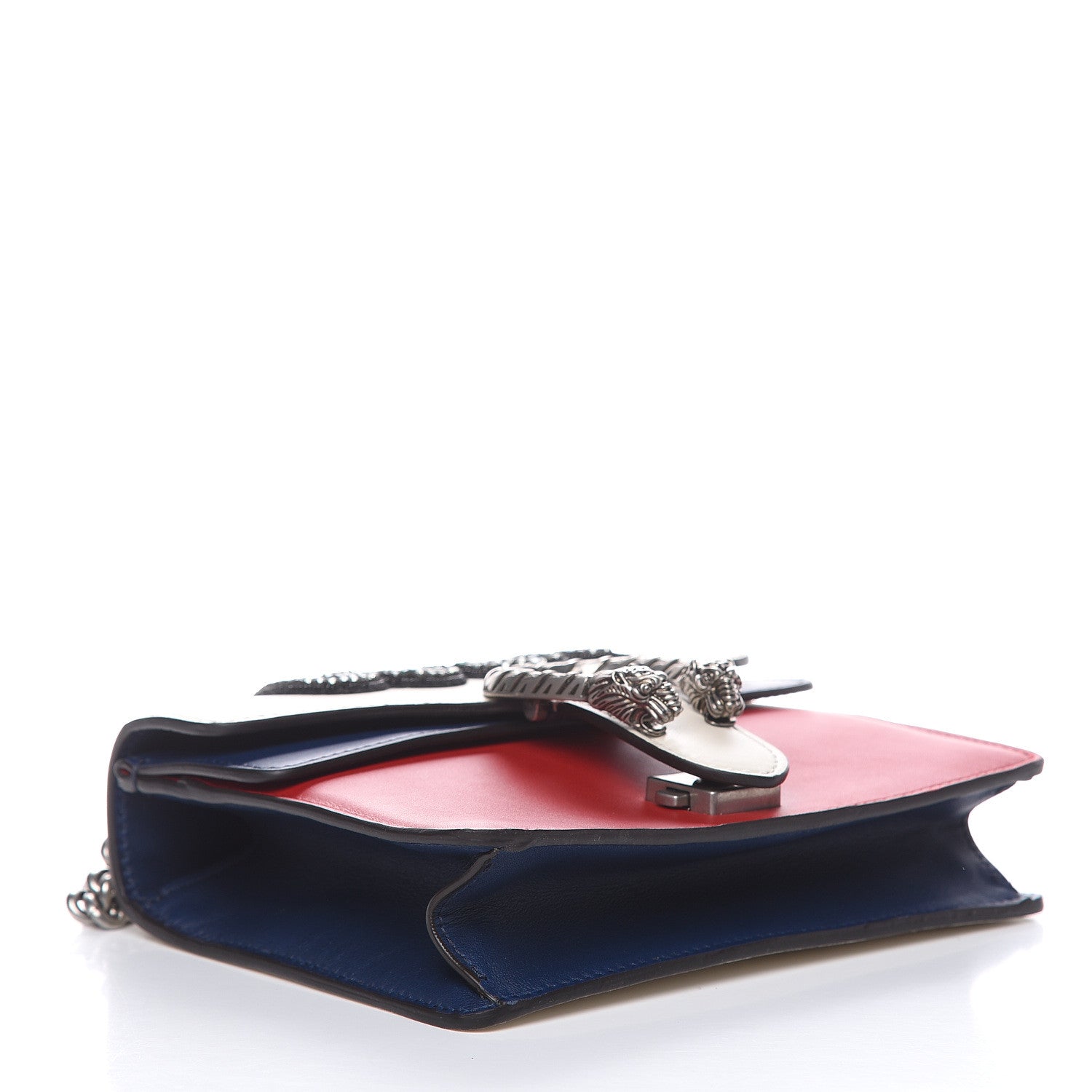 Gucci Calfskin Crystal Snake Embroidered Mini Dionysus Shoulder Bag Mystic White Hibiscus Red Blue Agata 4 of 15
