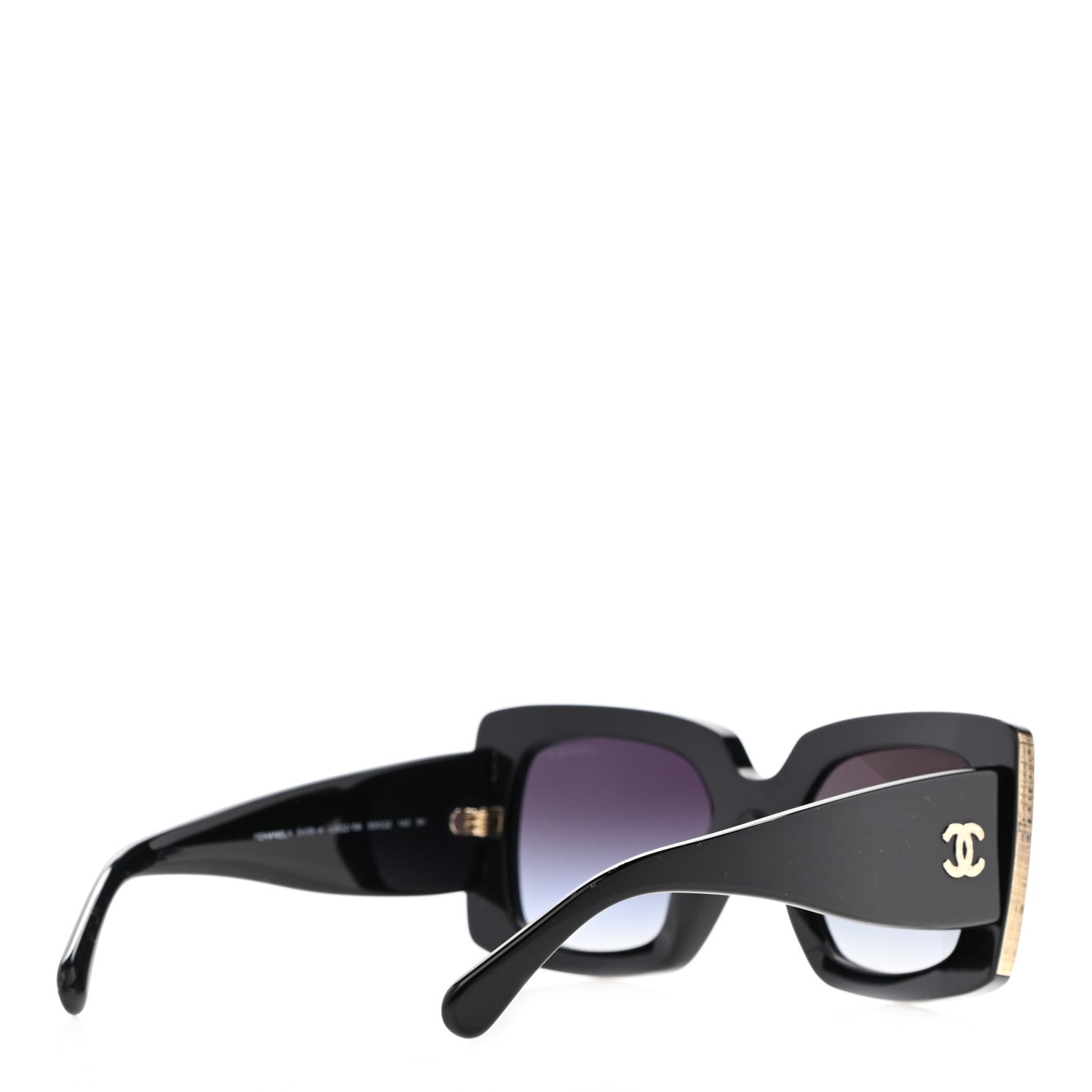 Chanel Acetate Rectangle Sunglasses 5435 Black 4 of 8