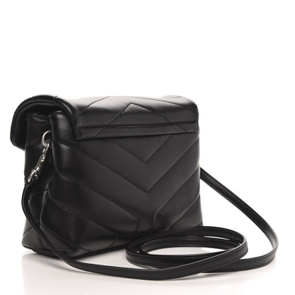 Saint Laurent Calfskin Y Quilted Monogram Toy Loulou Crossbody Bag Black 3 of 10