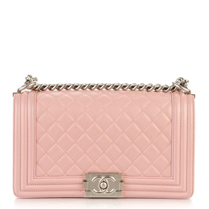 Chanel Calfskin Quilted Medium Boy Flap Light Pink 1 of 9