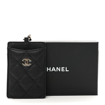 Chanel Caviar Quilted Card Holder On Chain Black 8 of 8