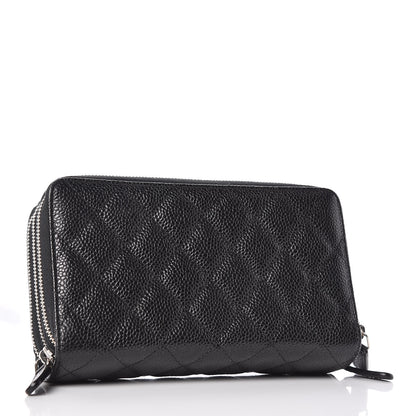 Chanel Caviar Quilted Zip Around Phone Holder Black 3 of 10
