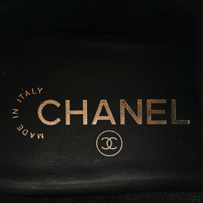 Chanel Shiny Goatskin Cap Toe Combat Boots 40.5 Black Dark Grey 8 of 19