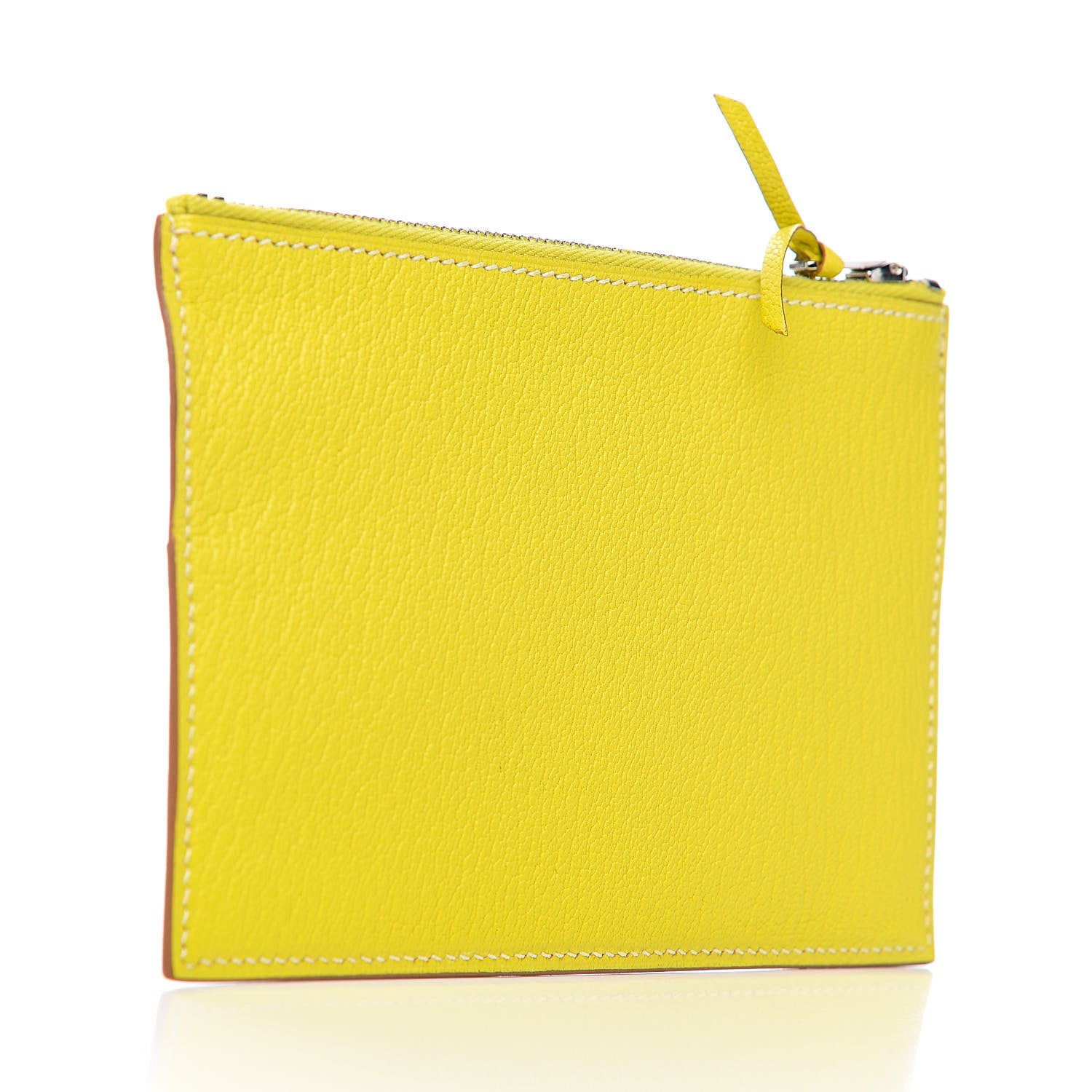 Hermes Chevre Mysore Envelope Trio Wallet Insert Lime 3 of 6