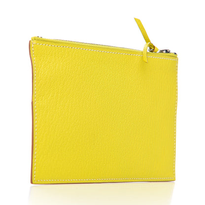 Hermes Chevre Mysore Envelope Trio Wallet Insert Lime 3 of 6