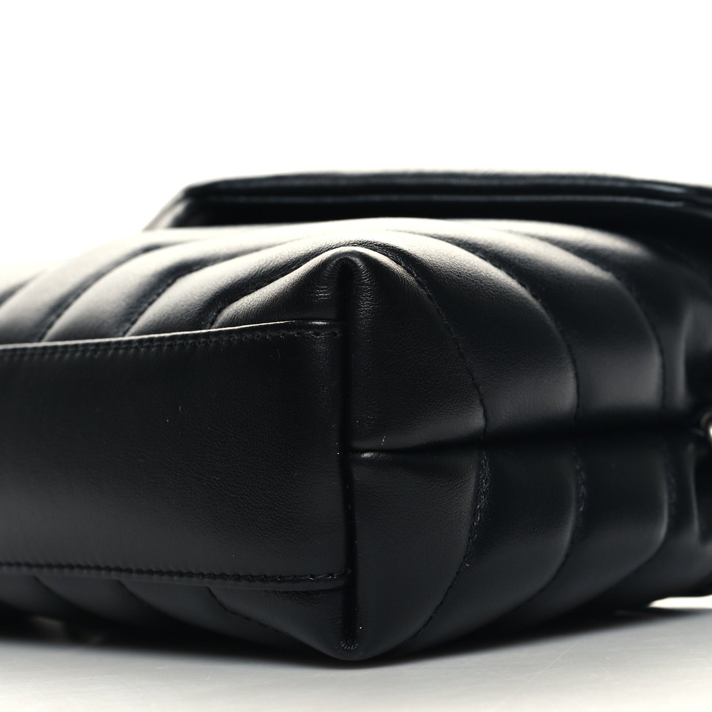Calfskin Y Quilted Monogram Toy Loulou Crossbody Bag Black