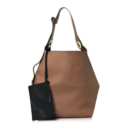 Burberry Calfskin Medium Grommet Hobo Light Camel Black 1 of 11