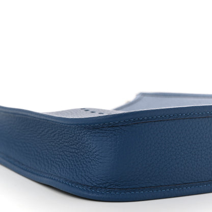 Hermes Taurillon Clemence Amazone Sangle Cavale Evelyne TPM Bleu Tie Nata Black Cacao 9 of 11