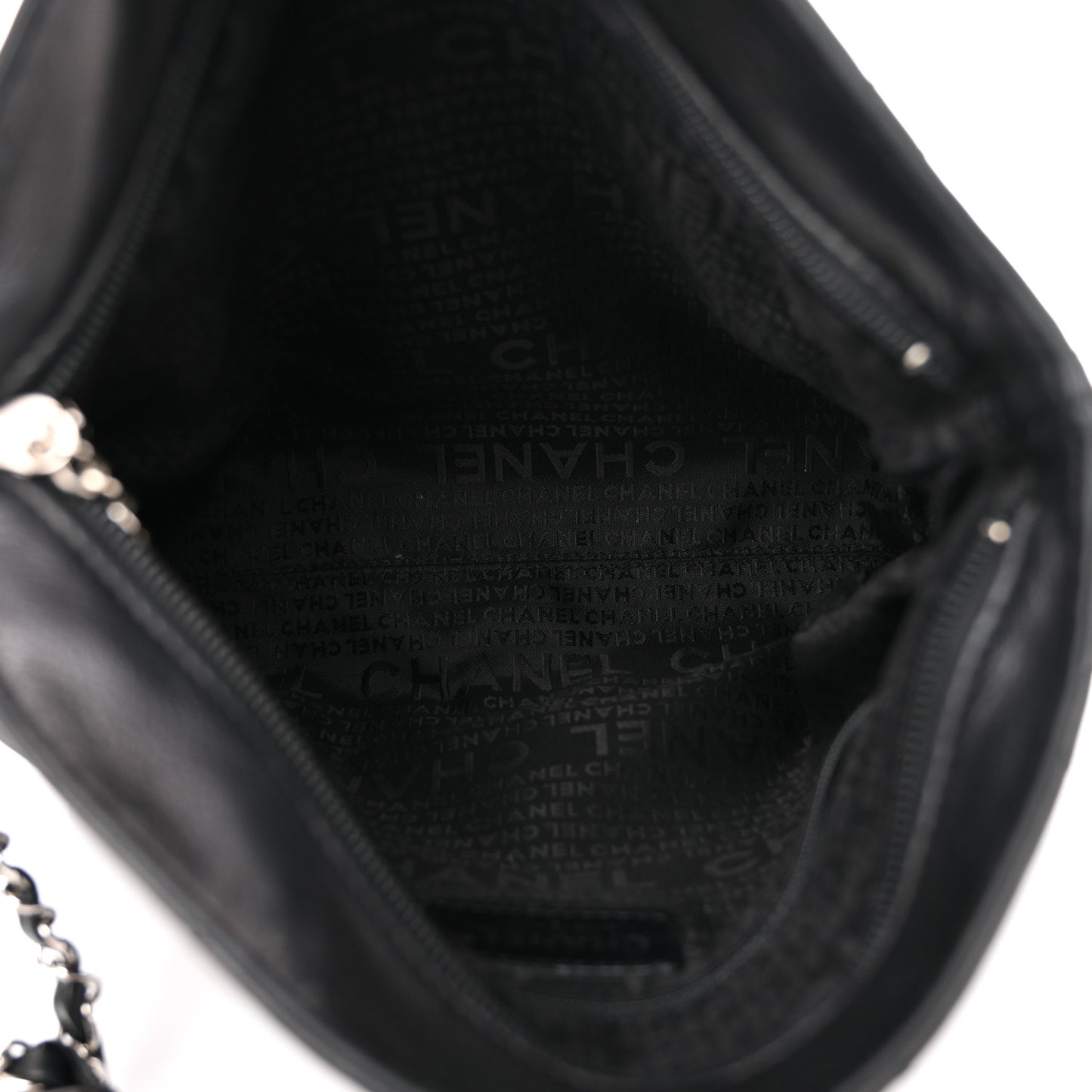 Lambskin Stitched Medium Ultimate Soft Tote Black