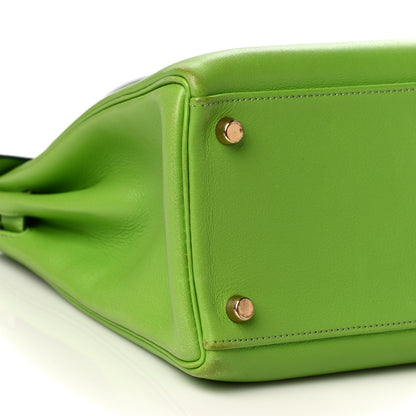 Hermes Veau Gulliver Kelly Retourne 32 Vert Cru 10 of 25