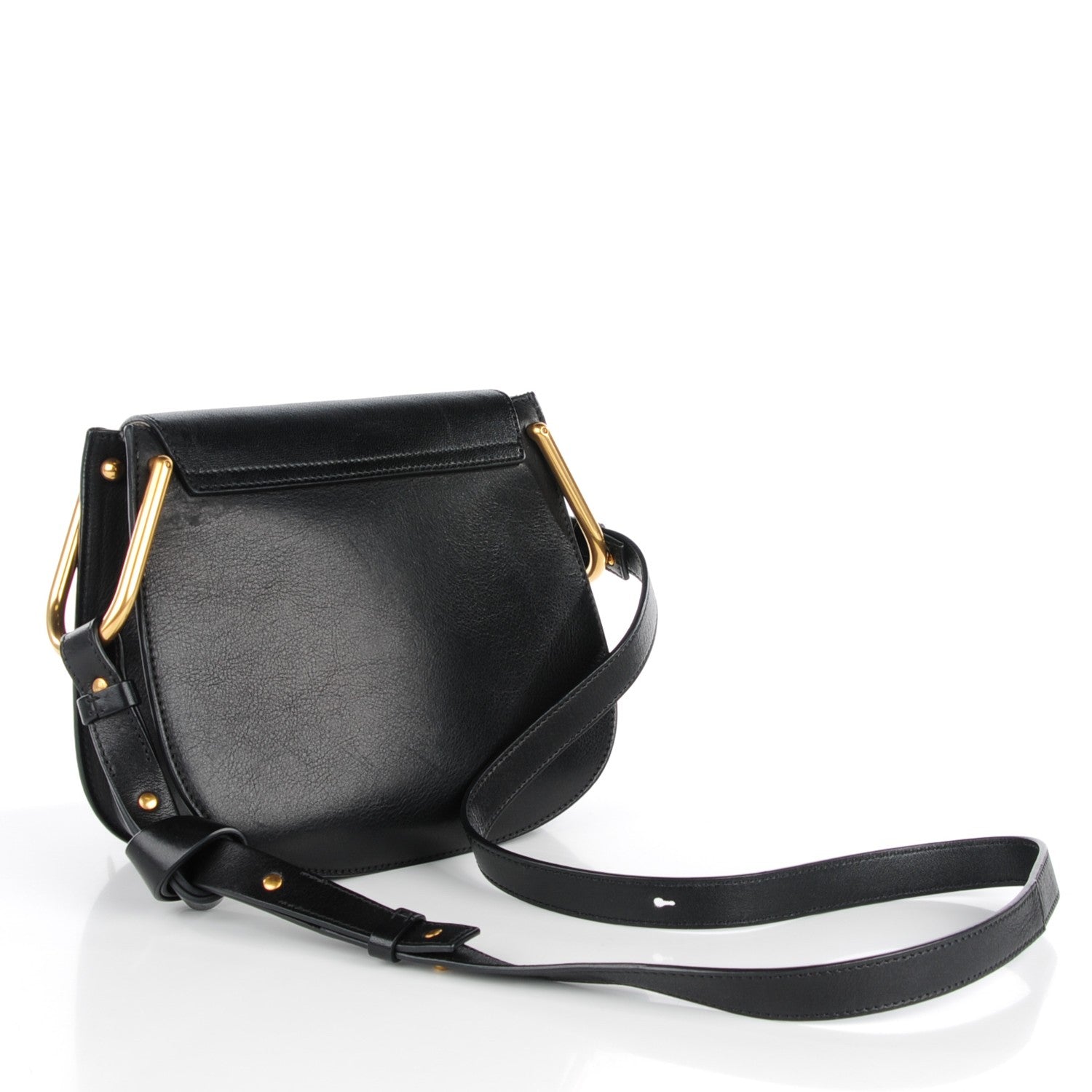 Chloe Calfskin Small Charm Hudson Shoulder Bag Black 3 of 7