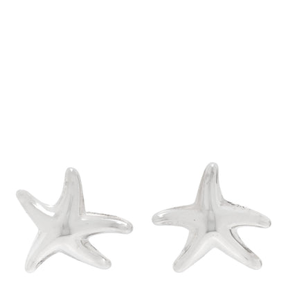 Tiffany Sterling Silver 15mm Elsa Peretti Starfish Earrings 1 of 7