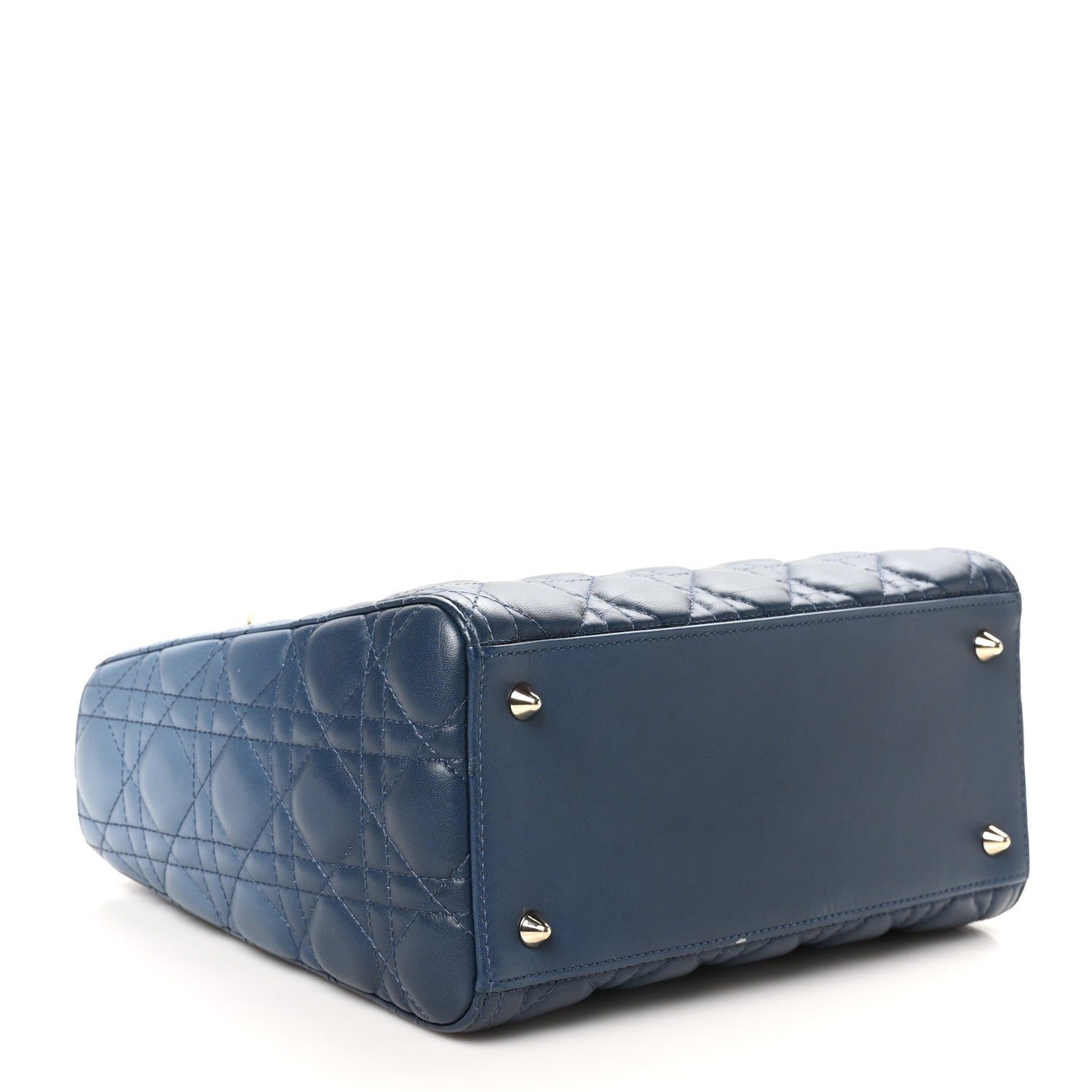 Christian Dior Lambskin Cannage Gradient Medium Lady Dior Blue 4 of 13