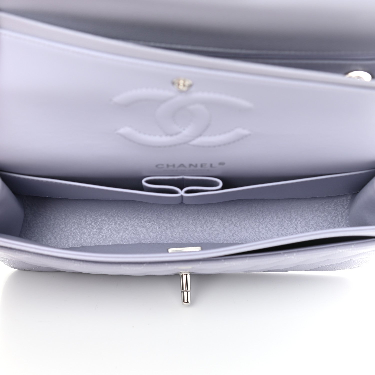 Chanel Caviar Quilted Medium Double Flap Light Purple 4 of 10