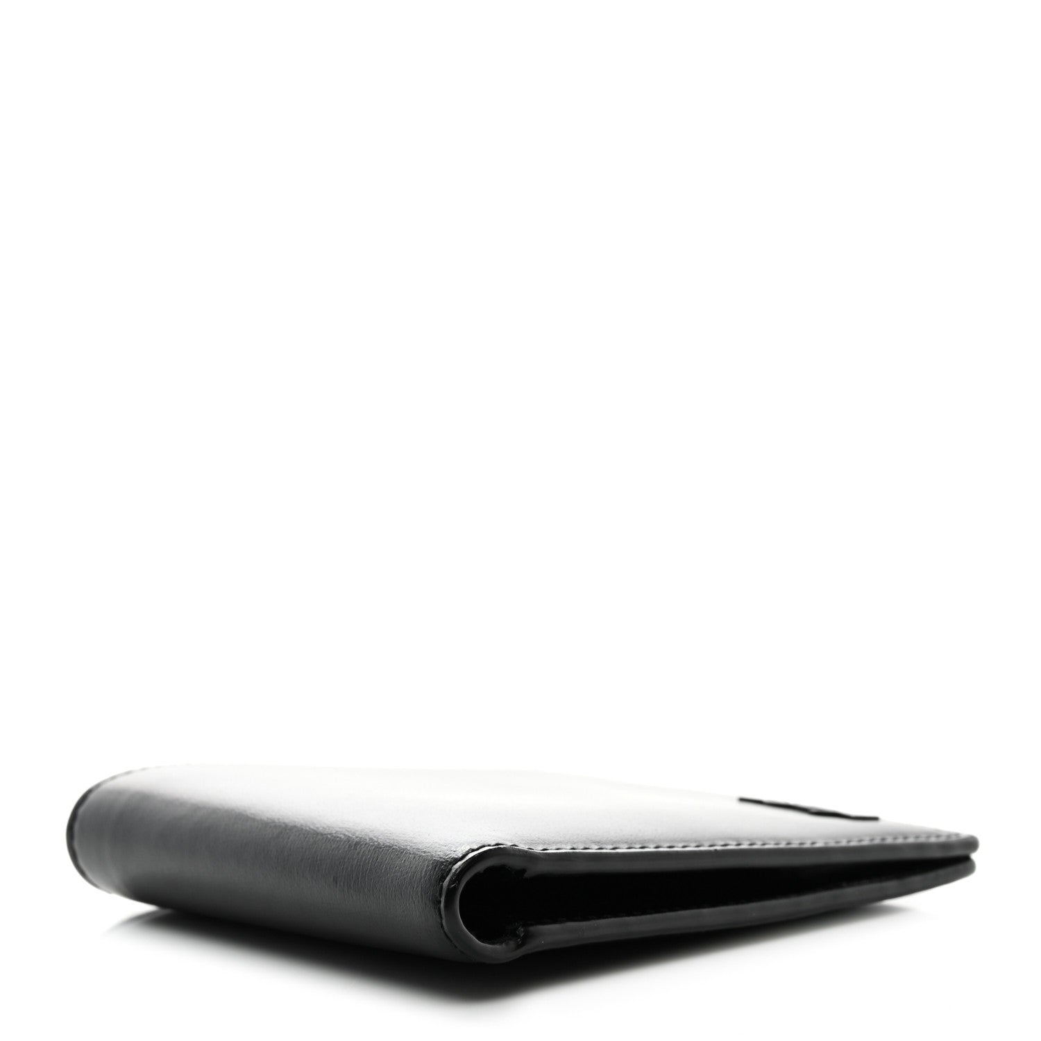 Saint Laurent Matte Calfskin Tiny Cassandre East West Wallet Black 4 of 7