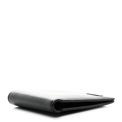 Saint Laurent Matte Calfskin Tiny Cassandre East West Wallet Black 4 of 7