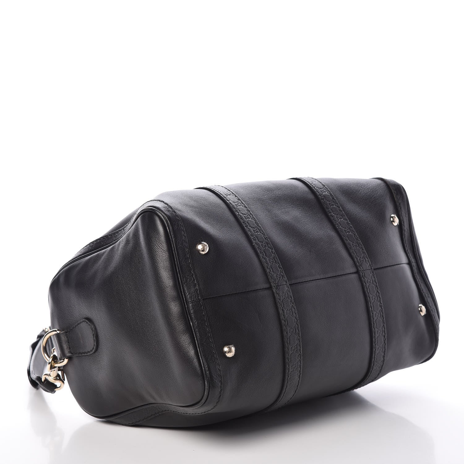 Gucci Calfskin Microguccissima Trim Medium Boston Black 4 of 9