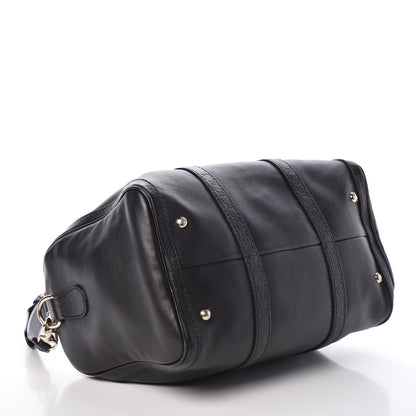 Gucci Calfskin Microguccissima Trim Medium Boston Black 4 of 9