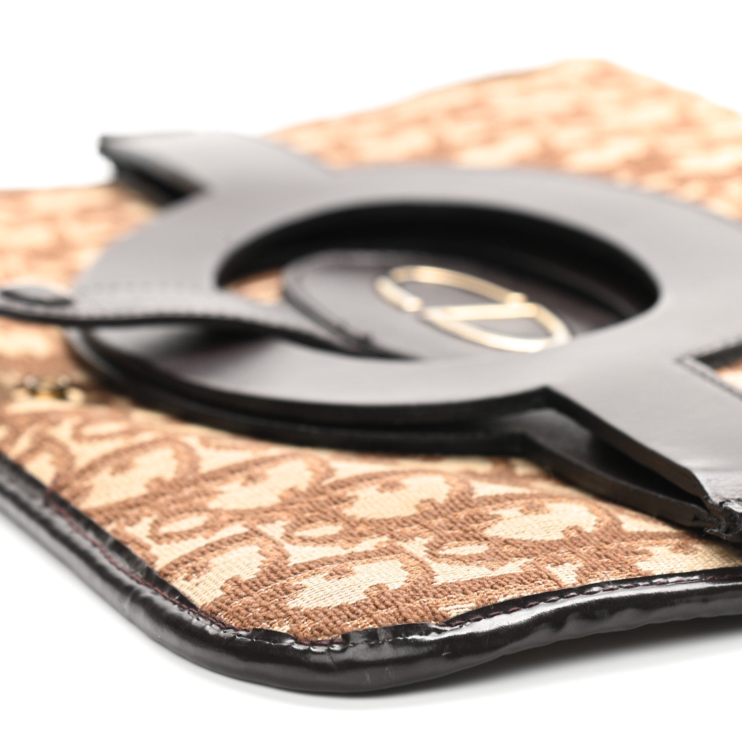 Christian Dior Monogram Fold Over Clutch Brown 9 of 11