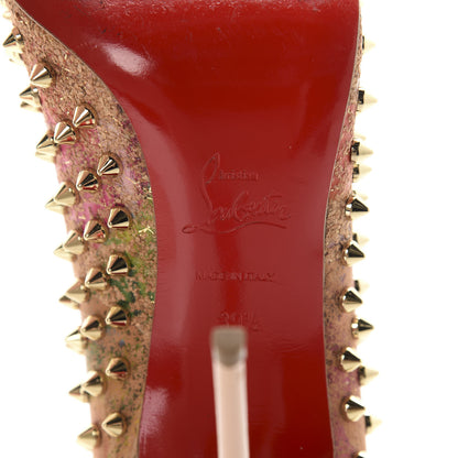 Christian Louboutin Cork Patent Bloom Print Follies Spikes 100 Pumps 39.5 Version Multicolor 7 of 11