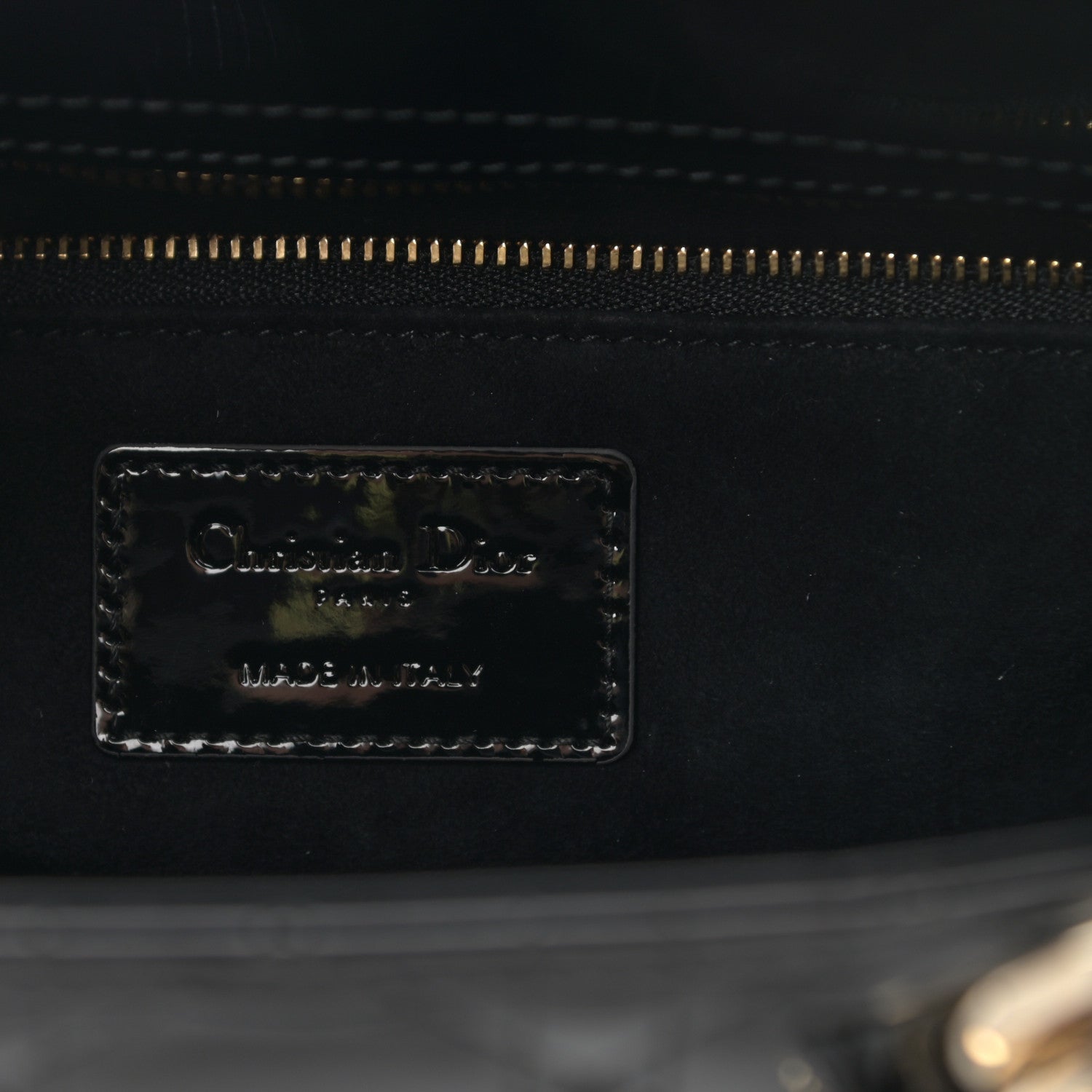 Christian Dior Patent Cannage Medium Lady Dior Black 5 of 10