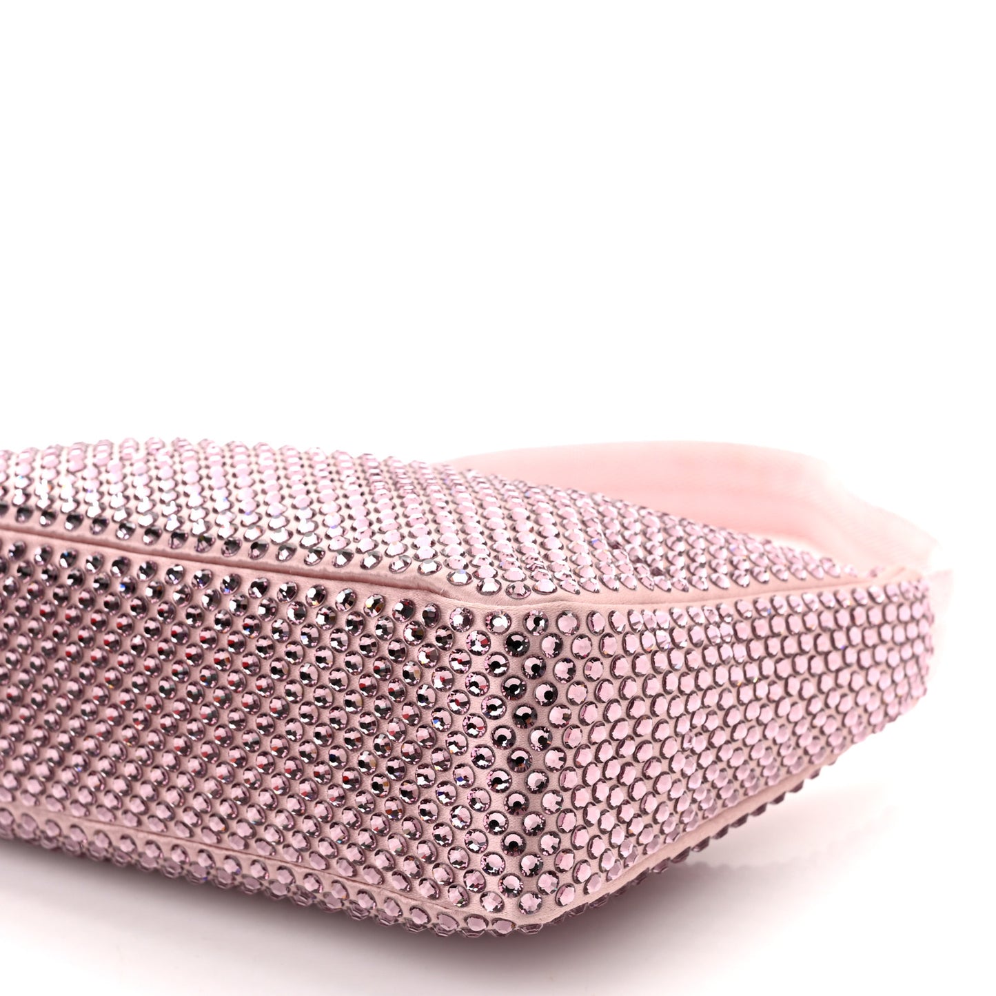 Satin Crystal Mini Re-Edition 2000 Bag Alabastro