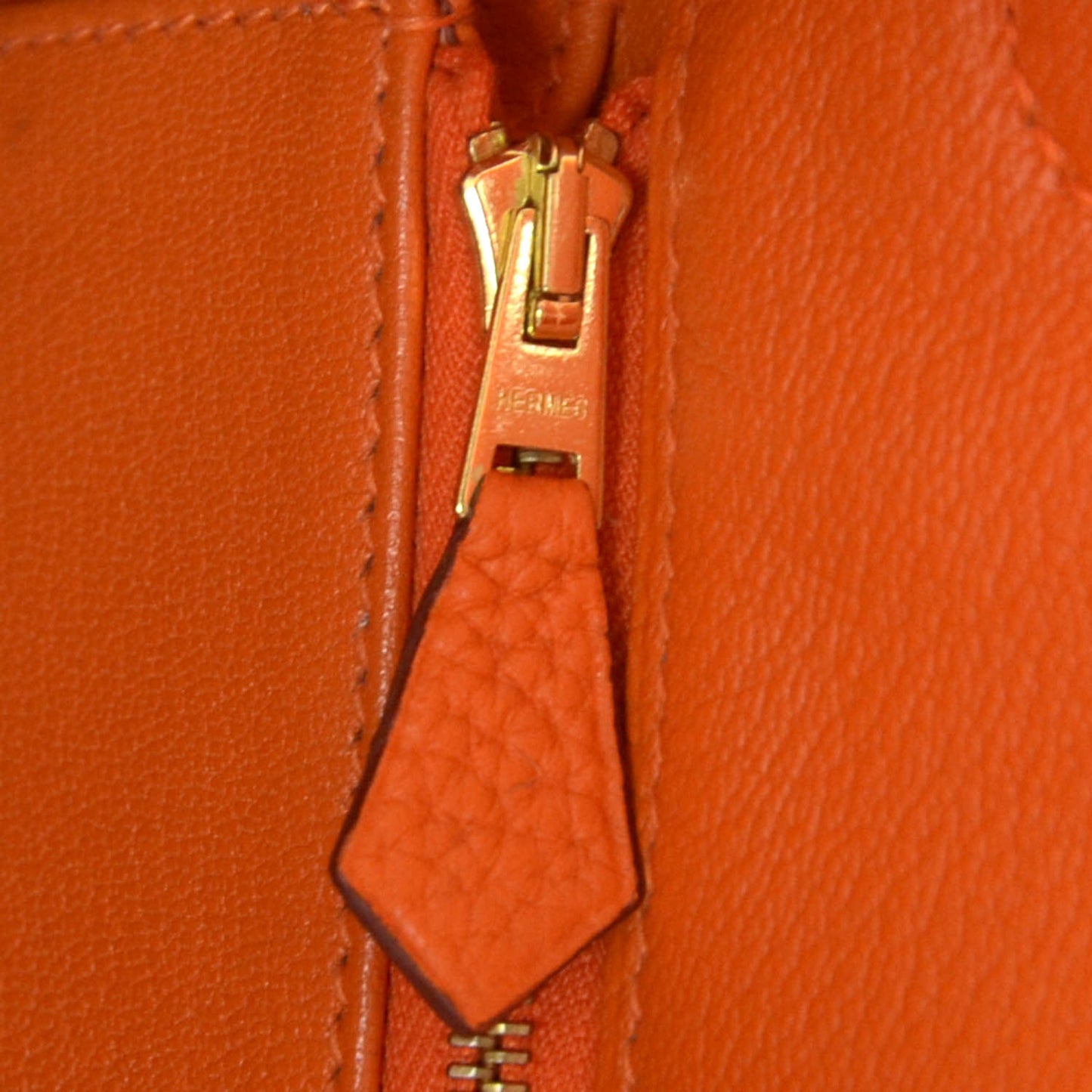 Taurillon Clemence Birkin 35 Orange