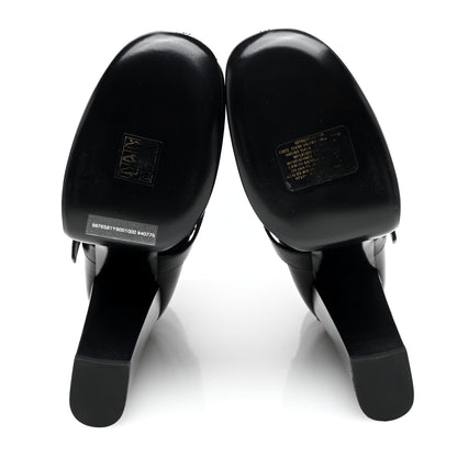 Saint Laurent Piuma Calfskin Mina 95 Mazzi Trio Buckle Ankle Boots 39 Black 5 of 6