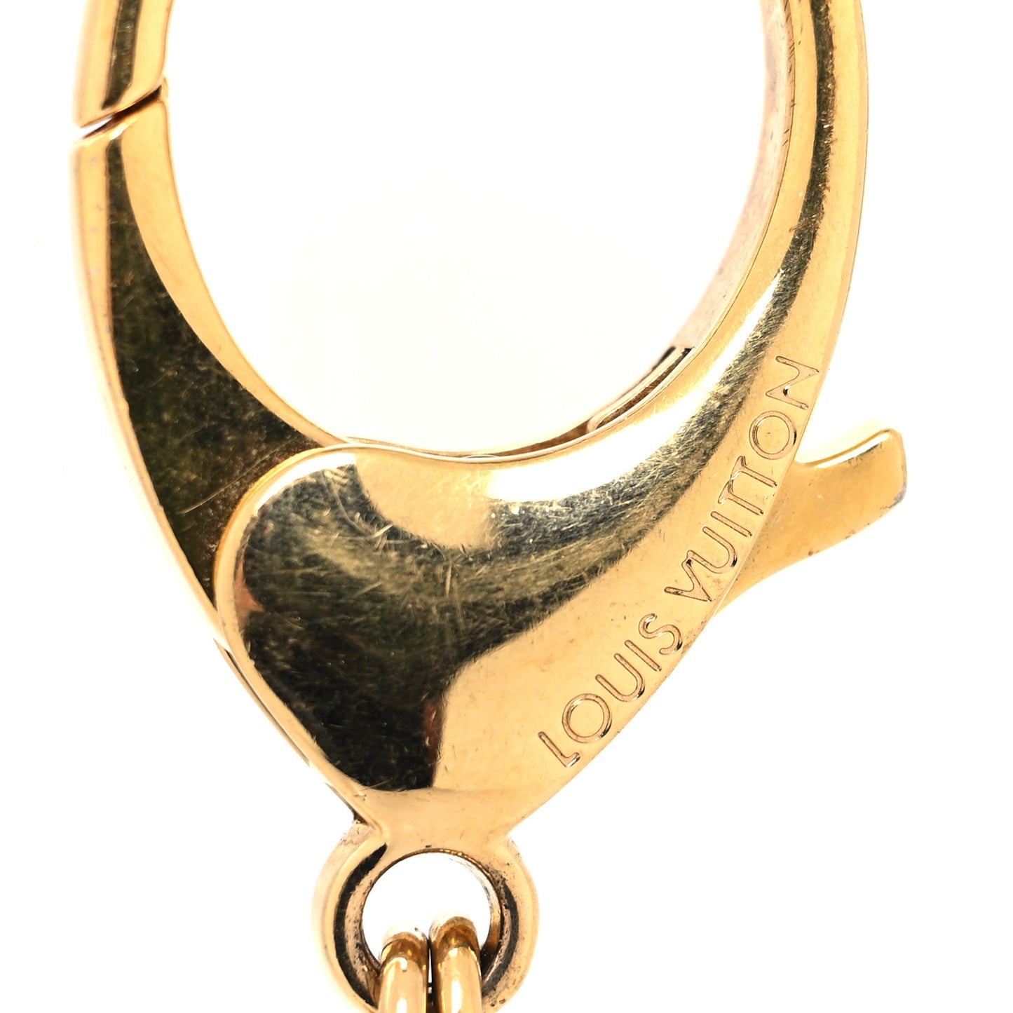 Metal Enamel Fleur De Monogram Bag Charm Dore