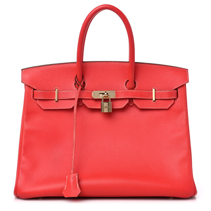 Hermes Epsom Candy Birkin 35 Rose Jaipur Gold 1 of 16