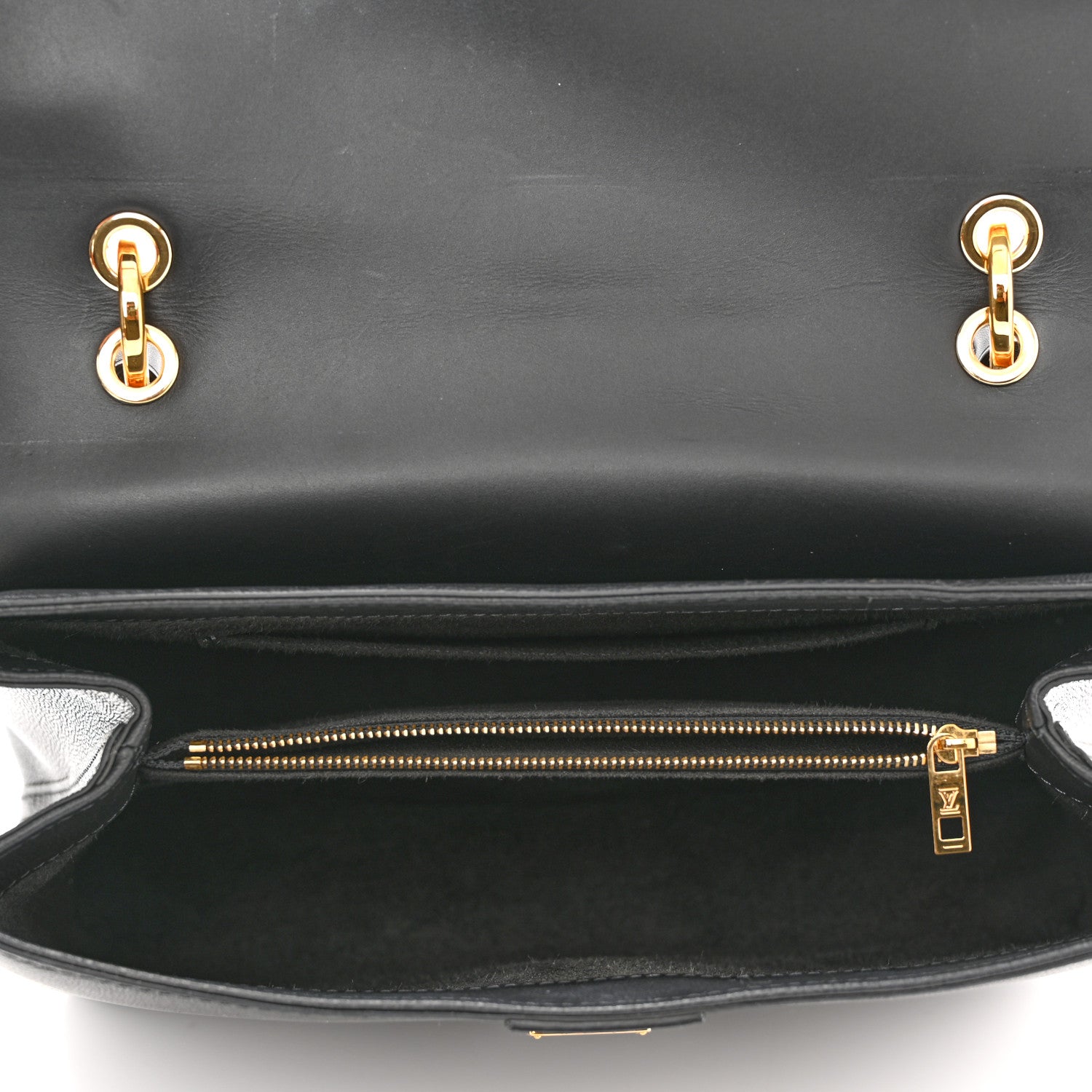 Louis Vuitton Calfskin Monogram Very One Handle Black 5 of 12