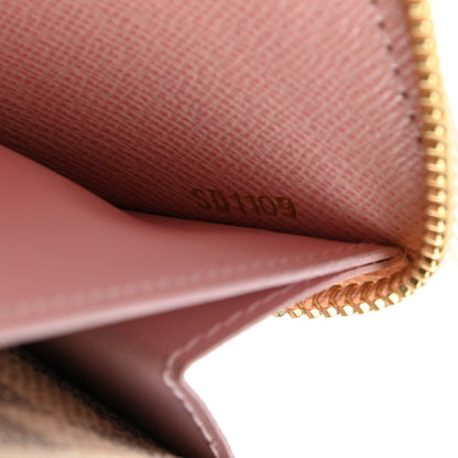 Louis Vuitton Damier Azur Clemence Wallet Rose Ballerine 7 of 8